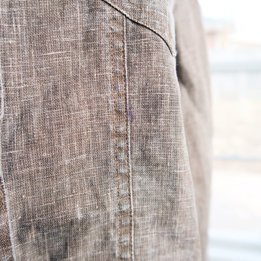 Metrostyle Womens 100%‎ Linen Button Jacket 14T Vintage Romantic Fairycore Boho - Picture 8 of 9